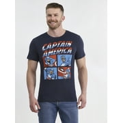 Captain America Men's \u0026 Big Men's Cotton Graphic Tee, Sizes S-3XL